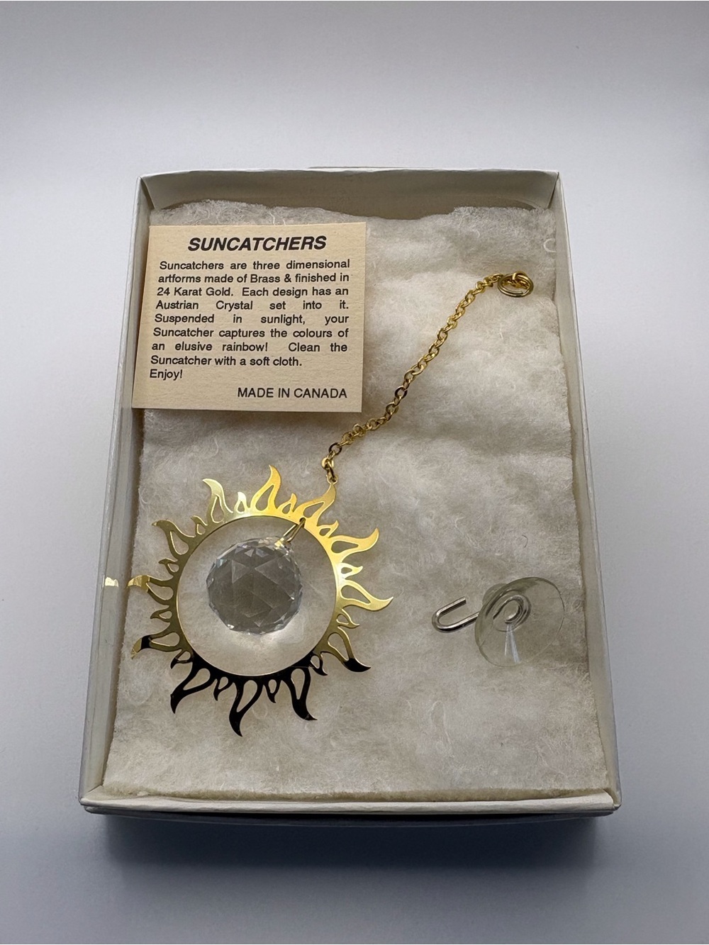(196)24K Gold Suncatcher with Crystal Prism
